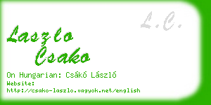 laszlo csako business card